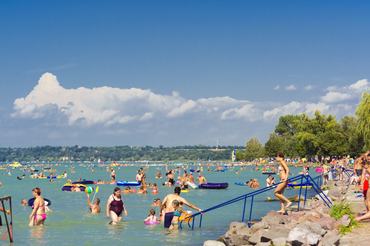 SIOFOK, HUNGARY - JULY 30. 2016 balatoni strand